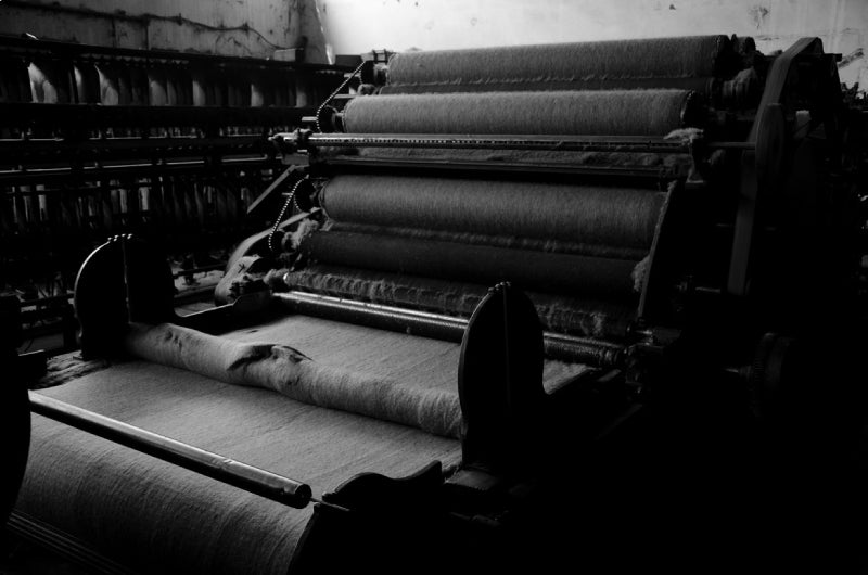 An old cashmere carding macine at Ezma.